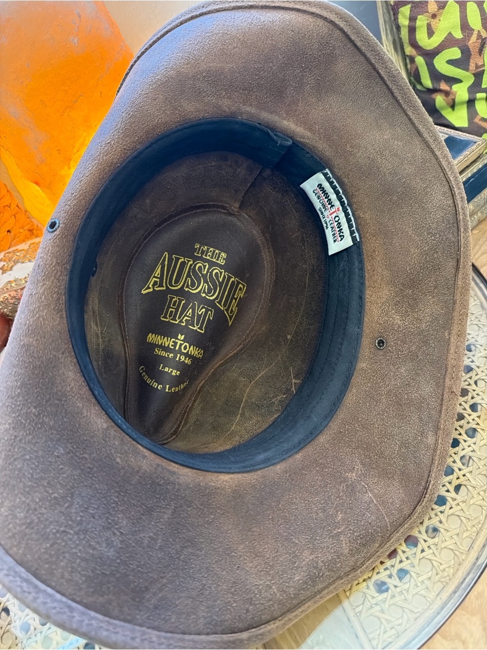 Minnetonka Brown Suede Men's Western Cowboy Hat - Picture 2 of 9
